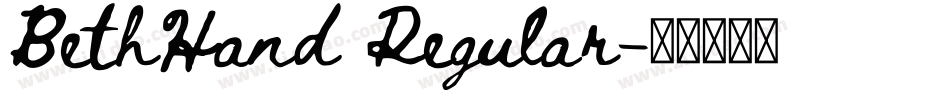 BethHand Regular字体转换